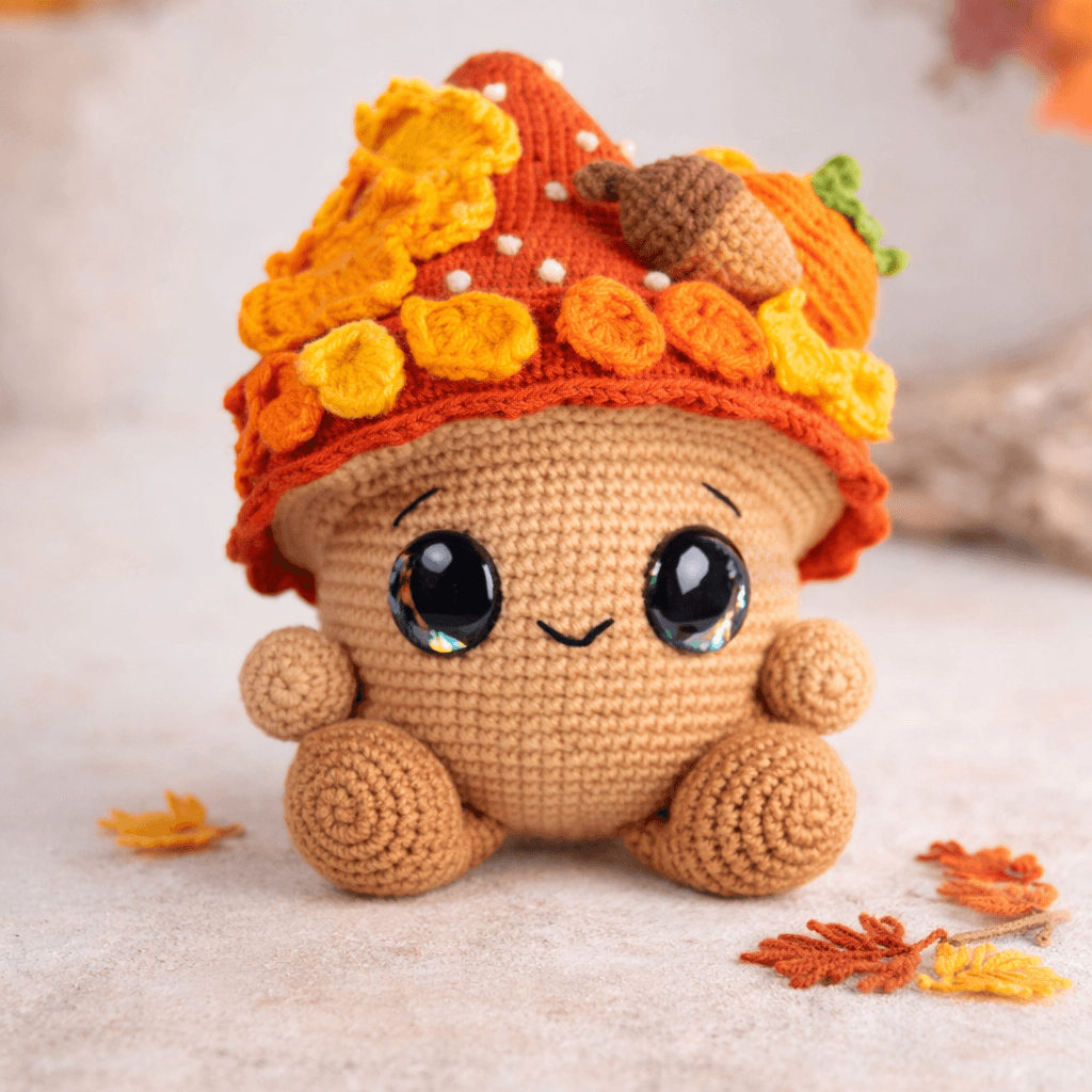 Amigurumi de cogumelo mágico
