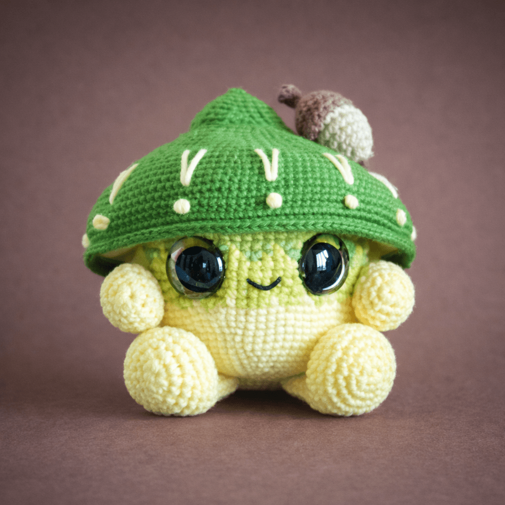 Amigurumi de cogumelo mágico