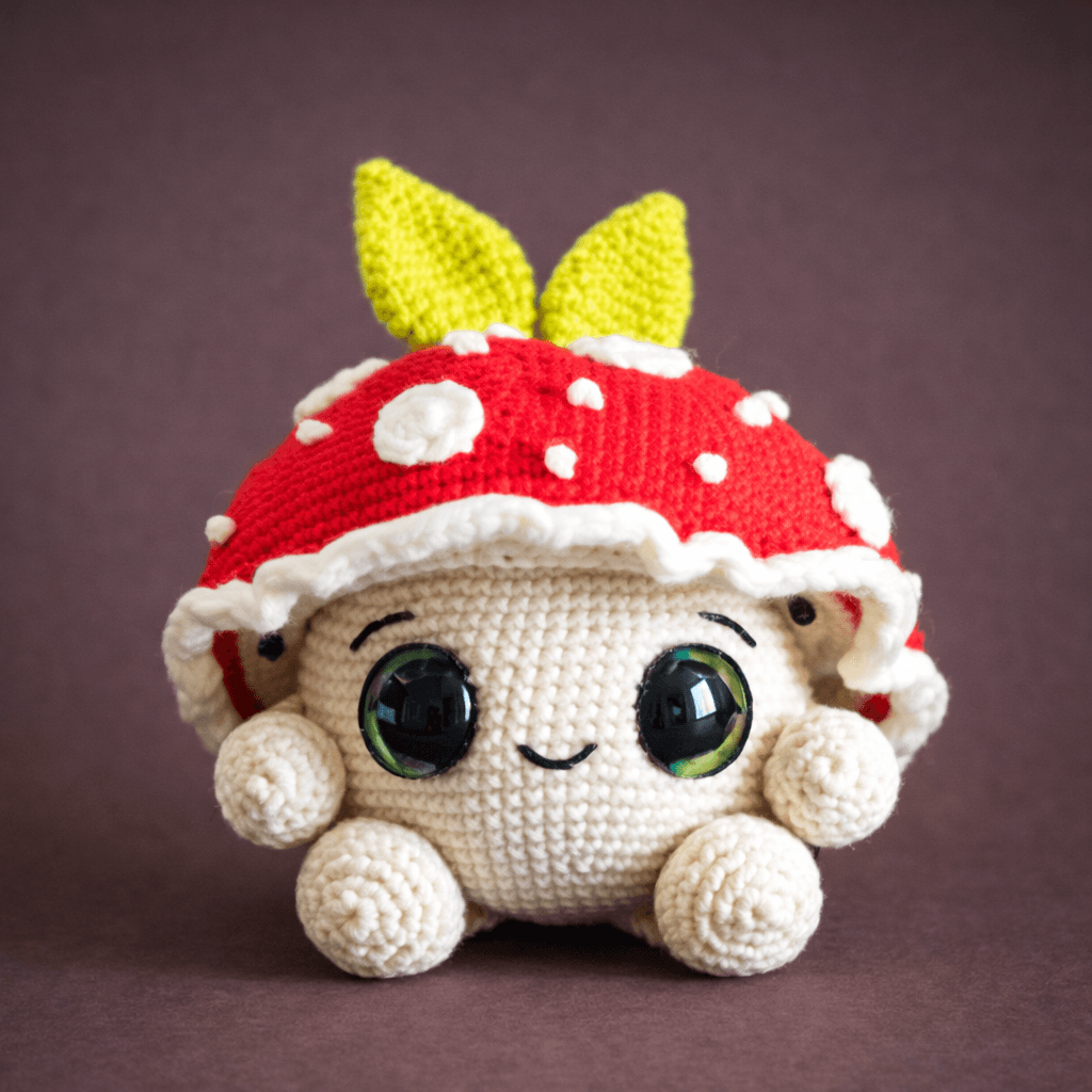 Amigurumi de cogumelo mágico