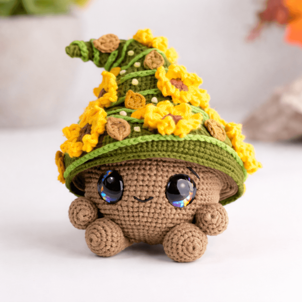 Amigurumi de cogumelo mágico