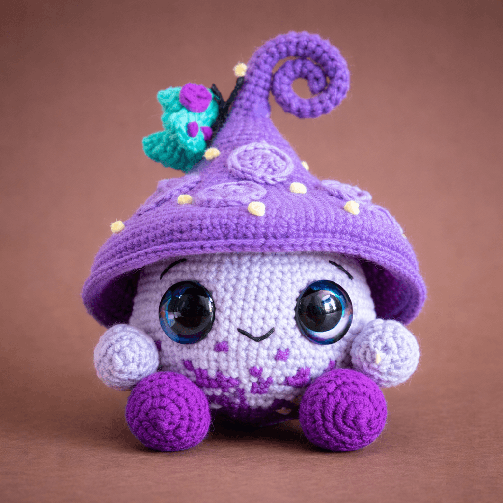 Amigurumi de cogumelo mágico