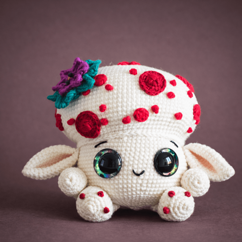 Amigurumi de cogumelo mágico